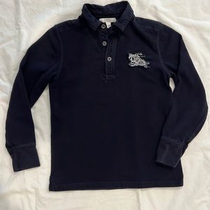 Burberry boys long sleeved polo, size 8